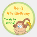 Search for cute little monkey stickers For kids