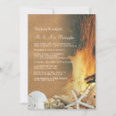 Search for bonfire on the beach invitations Seashells