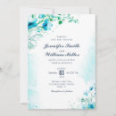Search for aqua blue floral wedding invitations Botanical