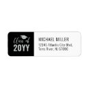 Search for silver graduation return address labels Black