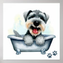 Search for schnauzer puppy posters Watercolor