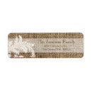 Search for burlap and lace return address labels Western