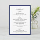 Search for navy blue wedding menus Elegant