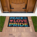 Search for peace sign doormats Black