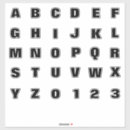 Search for letters of the alphabet stickers English