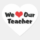 Search for love my teacher stickers Heart