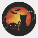 Search for cat silhouette stickers Pumpkin