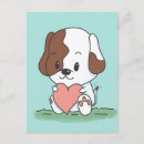Search for cartoon puppy postcards Cute