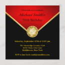 Search for womans gold black red birthday invitations Jewel