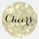 Search for champagne glitter wedding stickers Cheers