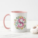 Search for floral name mugs Initial