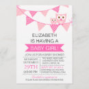 Search for pink owl baby shower invitations Modern