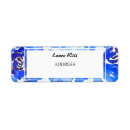 Search for indigo return address labels Watercolor
