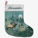 Search for elk christmas stockings Watercolor