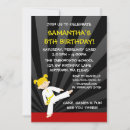 Search for taekwondo birthday invitations Karate