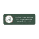 Search for circle monogram return address labels Stylish