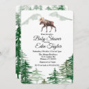 Search for moose baby shower invitations Pine tree