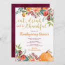 Search for eat drink be thankful invitations Pumpkin
