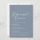 Search for dusty blue rehearsal dinner invitations Minimal