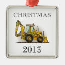Search for digger christmas tree decorations Backhoe