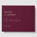 Search for burgundy wedding guest books Minimalist