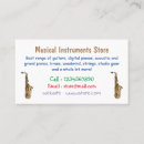 Search for saxophone business cards Music