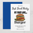 Search for fast food birthday invitations Hamburger