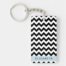 Search for black and white chevron key rings For her