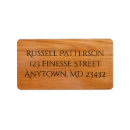 Search for wood plank return address labels Wooden