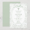 Search for vintage christening invitations Toile de jouy