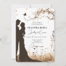 Search for silhouette wedding invitations Bride and groom