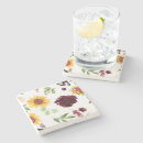 Search for sunflower coasters Burgundy