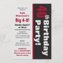 Search for red and black 40th birthday invitations Grey