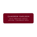 Search for burgandy return address labels Elegant