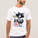 Search for cat drums tshirts Kitten
