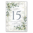 Search for rustic numbers table cards Greenery