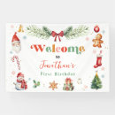 Search for christmas banners First birthday