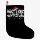 Search for singing christmas stockings Santa