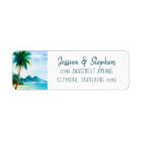Search for tropical island return address labels Palm trees