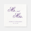 Search for purple wedding napkins Elegant