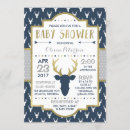 Search for woodland deer baby shower invitations Gold