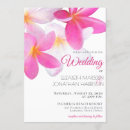 Search for pink plumeria beach wedding invitations Tropical
