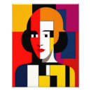 Search for abstract woman face posters Red
