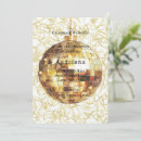 Search for gold disco ball invitations Glam