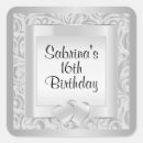 Search for grey silver stickers Birthday