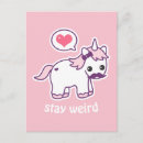 Search for love unicorn postcards Pink