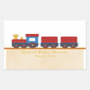 Search for train baby shower stickers Red