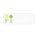 Search for clover return address labels 4 leaf clover