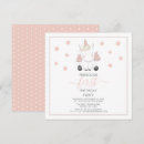 Search for unicorn editable invitations Pink
