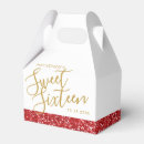 Search for red glitter favour boxes Sweet 16